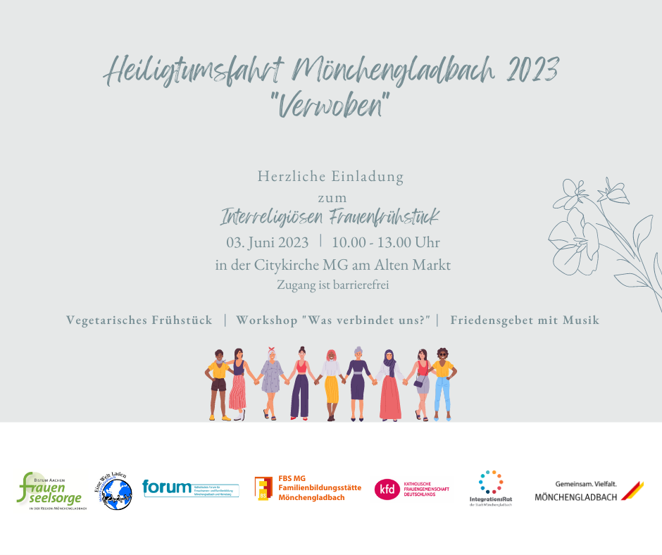Einladung zum Interreligiösen Frauenfrühstück (c) Heiligtumsfahrt Mönchengladbach