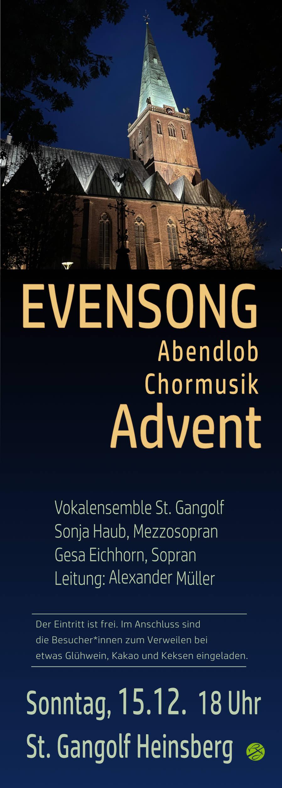 Evensong Advent 2024 Flyer (c) GdG HSW