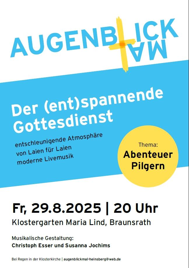 Plakat Gottesdienst Augenblickmal August 2025